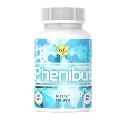 Koka Labz Phenibut 500mg 100 capsules nootropic supplement bottle