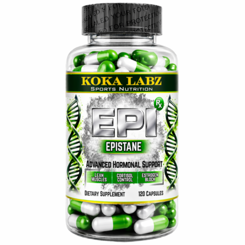 Koka Labz EPI Epistane supplement 120 capsules bottle